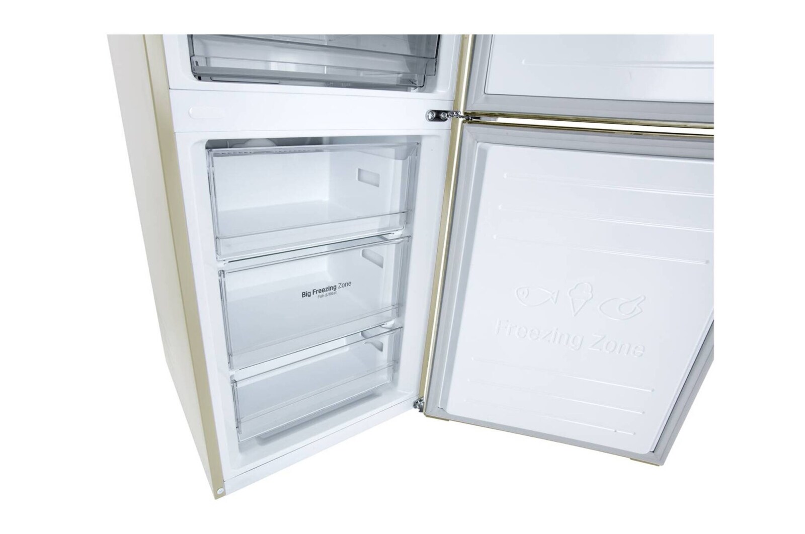 LG 341 л, Холодильник LG DoorCooling+ с нижней морозильной камерой, Смарт Инверторный компрессор, GA-B459CEWL