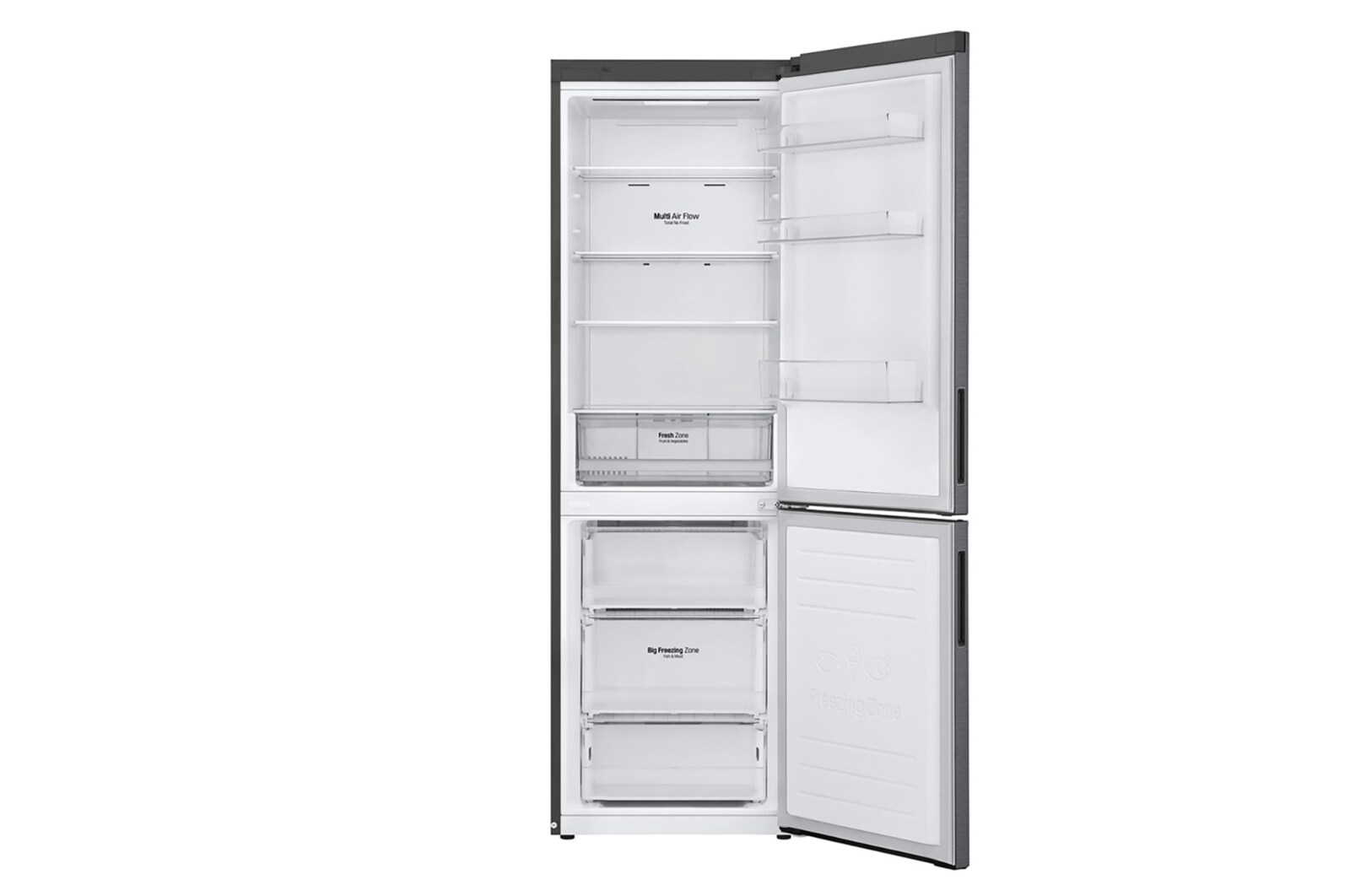 LG 341 л, Холодильник LG DoorCooling+ с нижней морозильной камерой, Смарт Инверторный компрессор, GA-B459CLWL