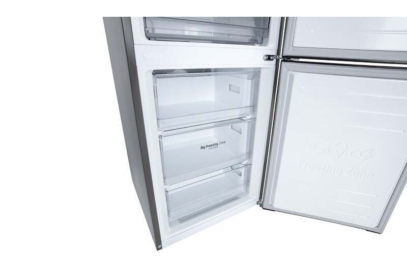 LG 341 л, Холодильник LG DoorCooling+ с нижней морозильной камерой, Смарт Инверторный компрессор, GA-B459CLWL