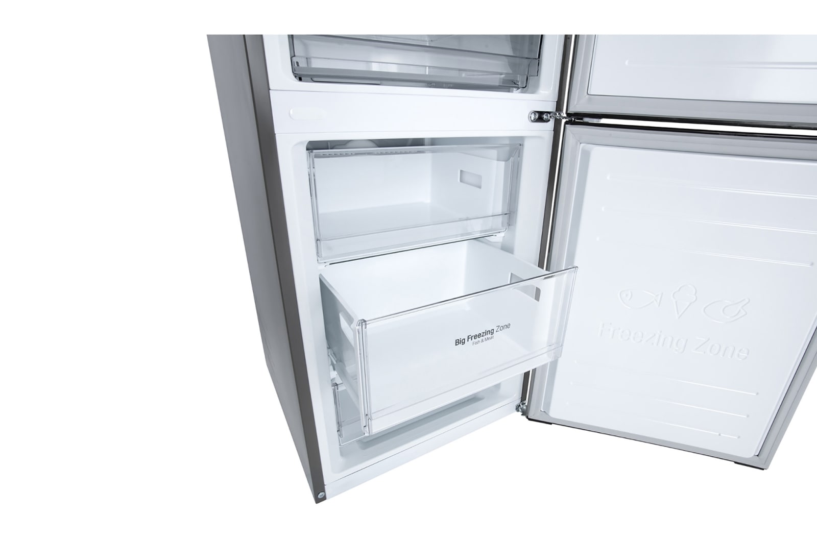 LG 341 л, Холодильник LG DoorCooling+ с нижней морозильной камерой, Смарт Инверторный компрессор, GA-B459CLWL
