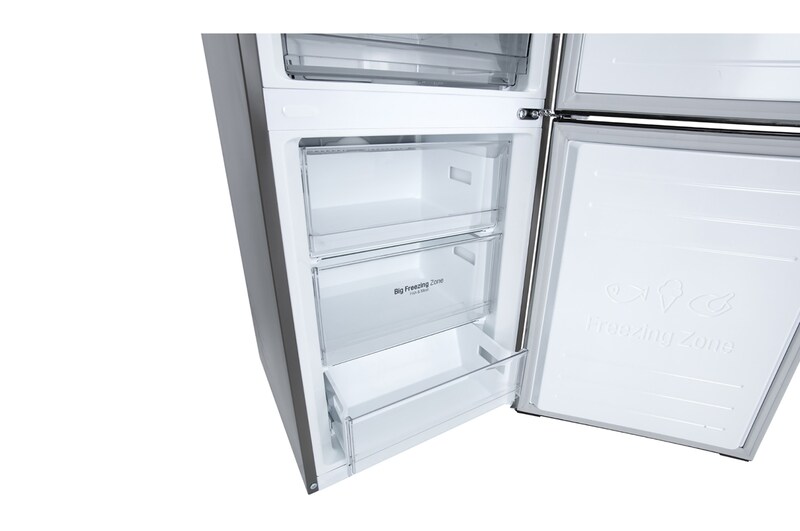 LG 341 л, Холодильник LG DoorCooling+ с нижней морозильной камерой, Смарт Инверторный компрессор, GA-B459CLWL