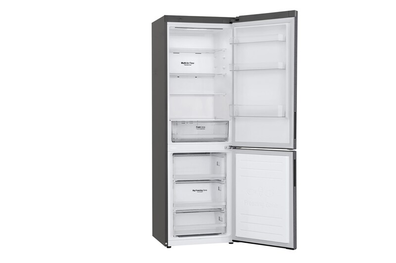 LG 341 л, Холодильник LG DoorCooling+ с нижней морозильной камерой, Смарт Инверторный компрессор, GA-B459CLWL