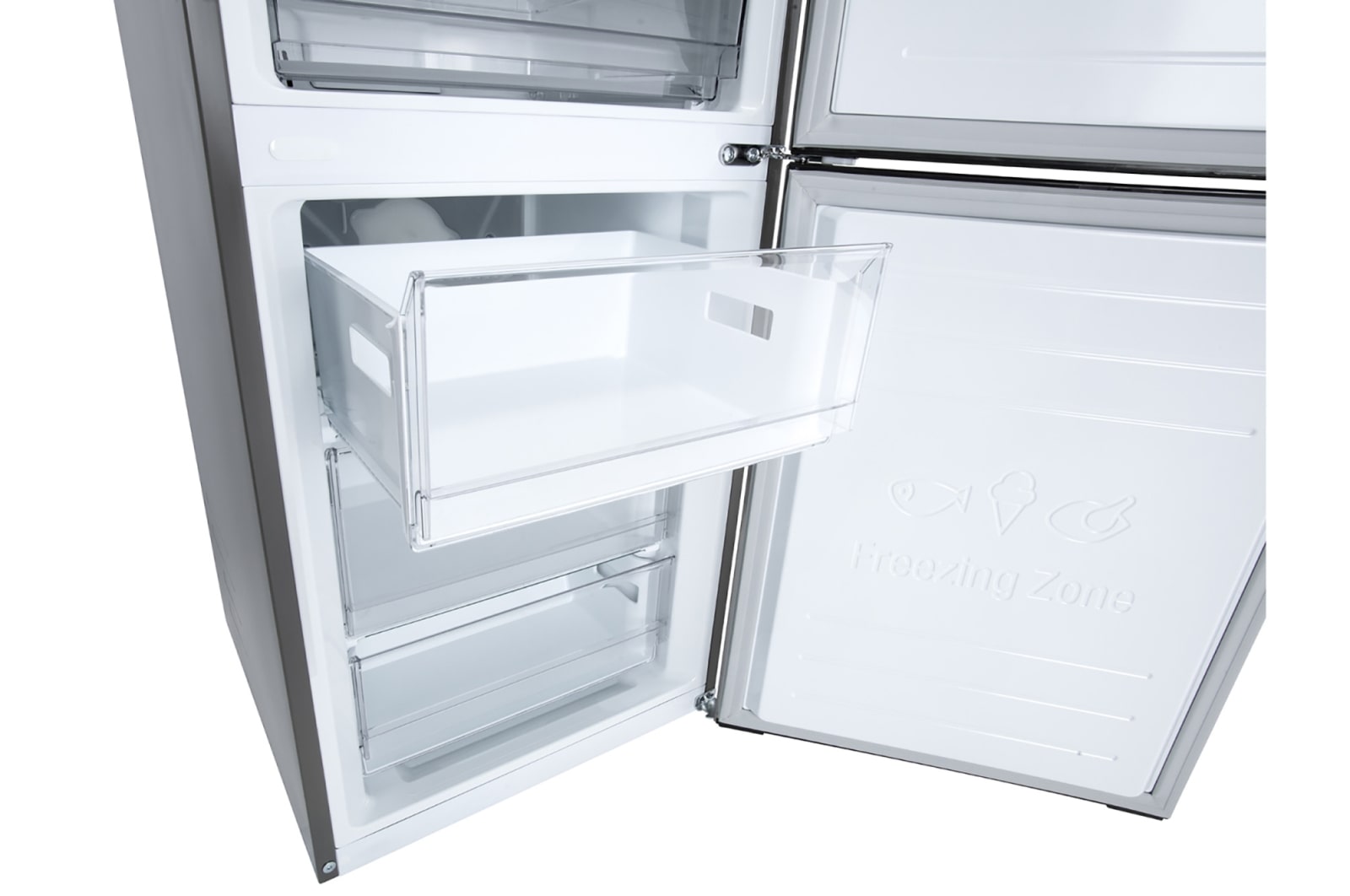LG 341 л, Холодильник LG DoorCooling+ с нижней морозильной камерой, Смарт Инверторный компрессор, GA-B459CLWL