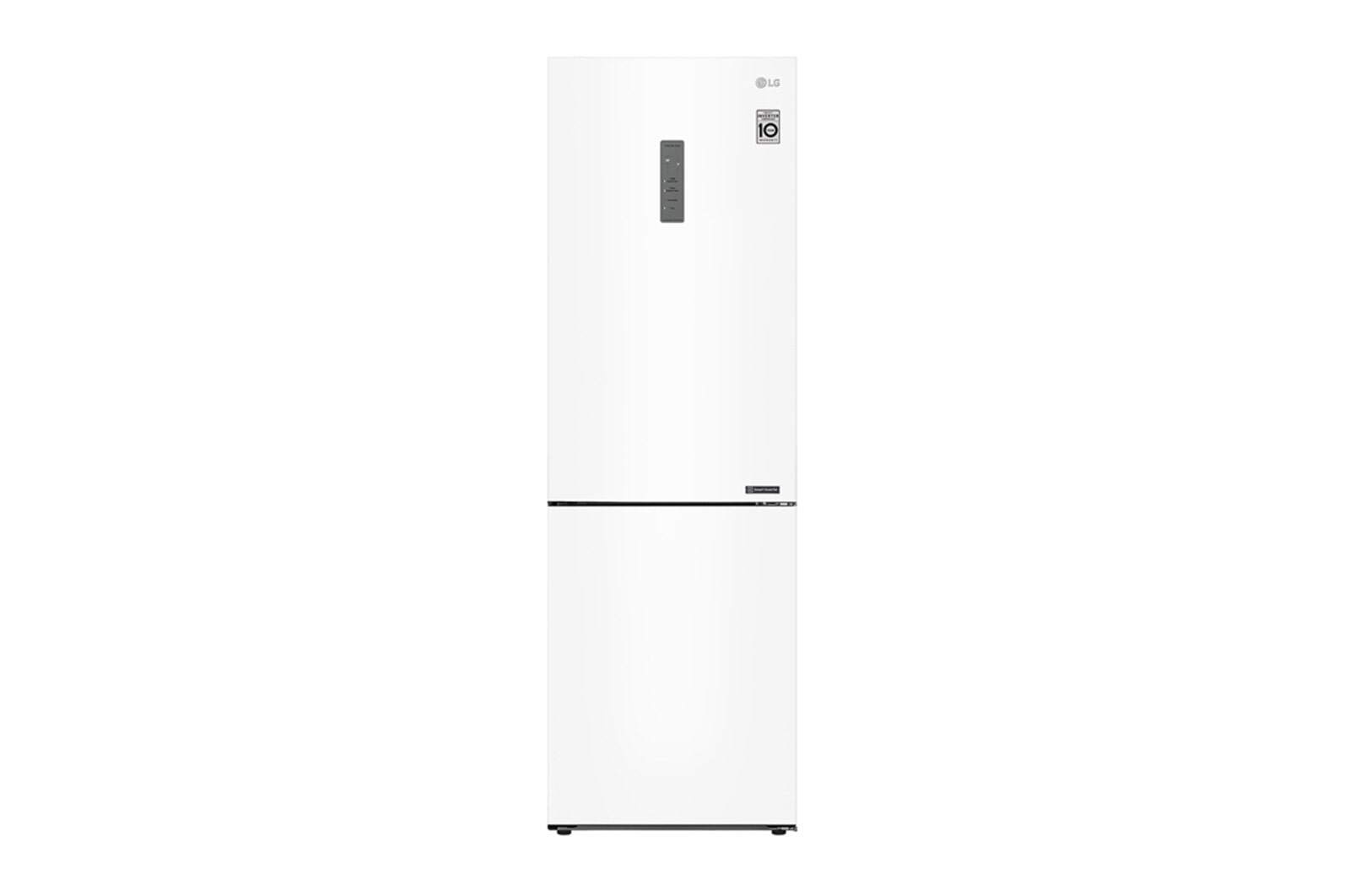 Вид 341 л, Холодильник LG DoorCooling&#43; с нижней морозильной камерой, Смарт Инверторный компрессор GA-B459CQWL спереди