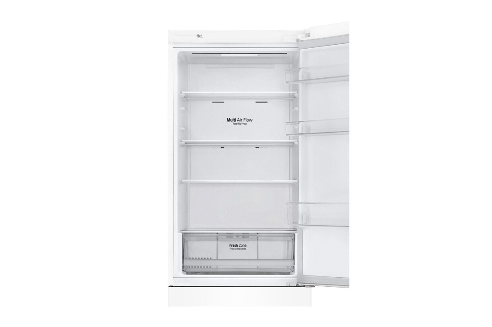 LG 341 л, Холодильник LG DoorCooling+ с нижней морозильной камерой, Смарт Инверторный компрессор, GA-B459CQWL