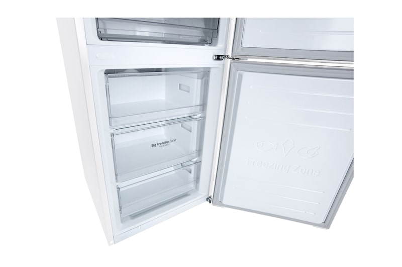 LG 341 л, Холодильник LG DoorCooling+ с нижней морозильной камерой, Смарт Инверторный компрессор, GA-B459CQWL