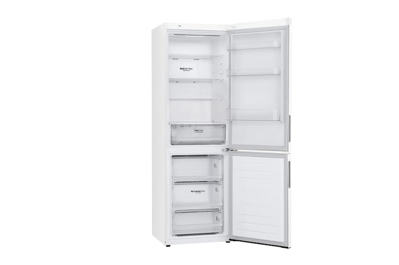 LG 341 л, Холодильник LG DoorCooling+ с нижней морозильной камерой, Смарт Инверторный компрессор, GA-B459CQWL