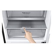 LG 341 л, Холодильник LG DoorCooling+ с нижней морозильной камерой, Инверторный Линейный компрессор, GA-B459SBDZ