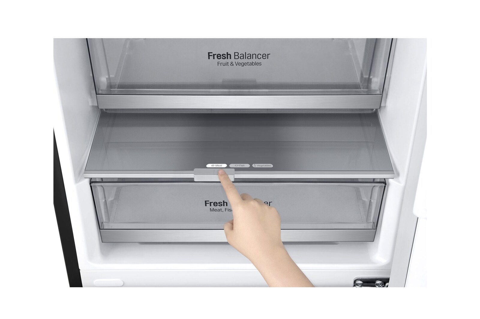 LG 341 л, Холодильник LG DoorCooling+ с нижней морозильной камерой, Инверторный Линейный компрессор, GA-B459SBDZ