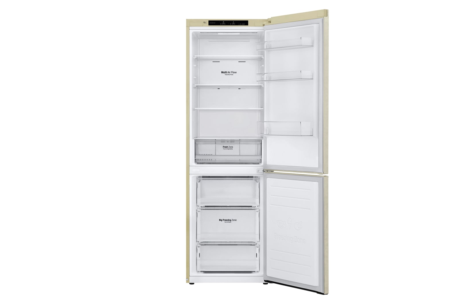 LG 341 л, Холодильник LG DoorCooling+ с нижней морозильной камерой, Смарт Инверторный компрессор, GA-B459SECL