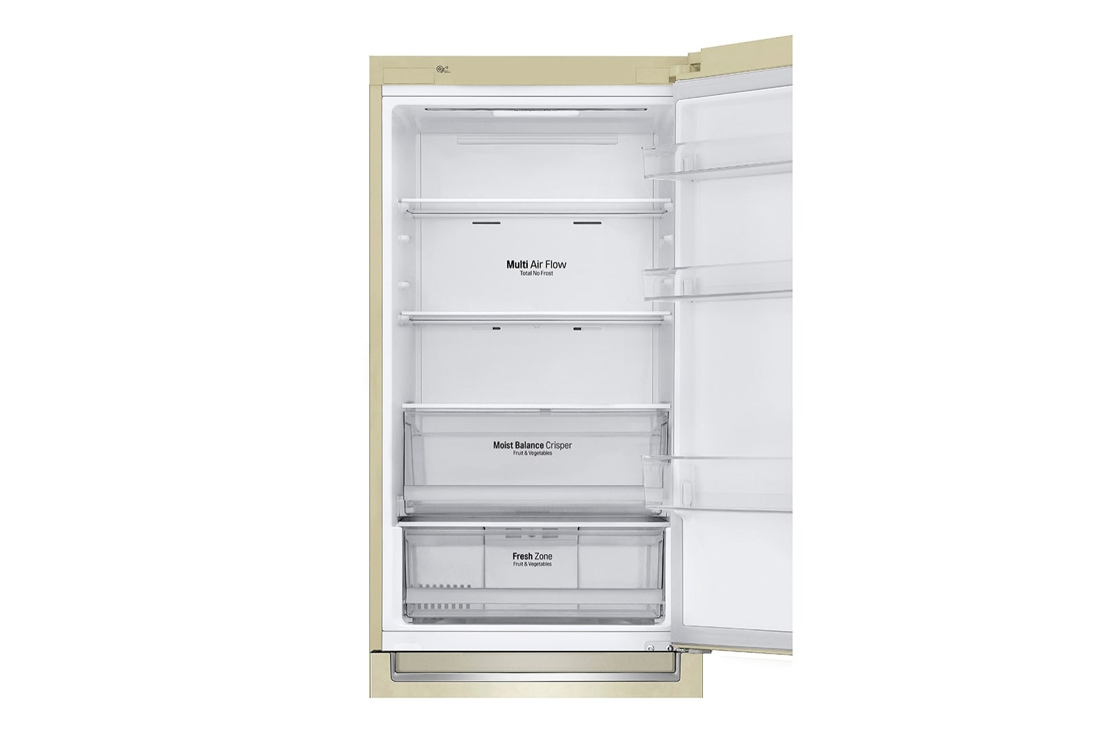 LG 341 л, Холодильник LG DoorCooling+ с нижней морозильной камерой, Инверторный Линейный компрессор, GA-B459SEHZ