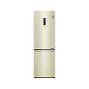 Вид 341 л, Холодильник LG DoorCooling&#43; с нижней морозильной камерой, Инверторный Линейный компрессор GA-B459SEQZ спереди