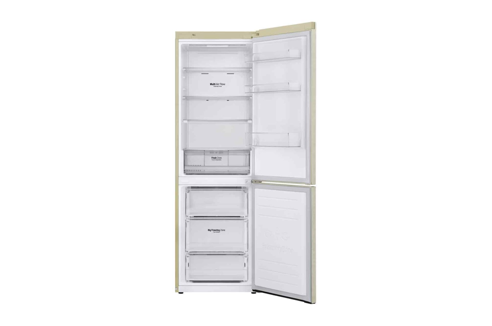 LG 341 л, Холодильник LG DoorCooling+ с нижней морозильной камерой, Инверторный Линейный компрессор, GA-B459SEQZ