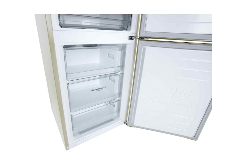 LG 341 л, Холодильник LG DoorCooling+ с нижней морозильной камерой, Инверторный Линейный компрессор, GA-B459SEQZ