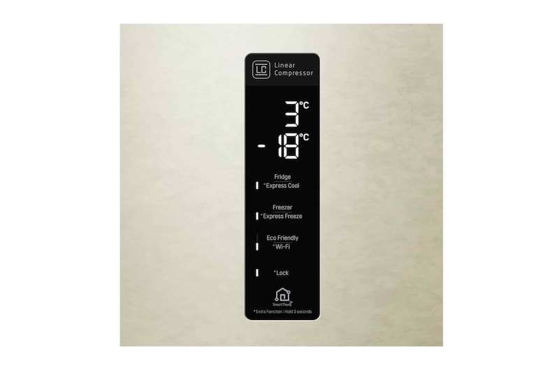 LG 341 л, Холодильник LG DoorCooling+ с нижней морозильной камерой, Инверторный Линейный компрессор, GA-B459SEQZ