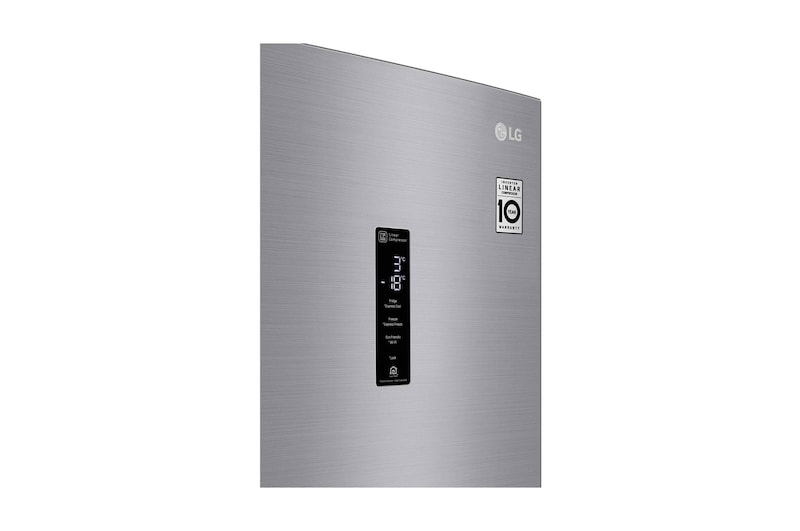 LG 341 л, Холодильник LG DoorCooling+ с нижней морозильной камерой, Инверторный Линейный компрессор, GA-B459SMHZ