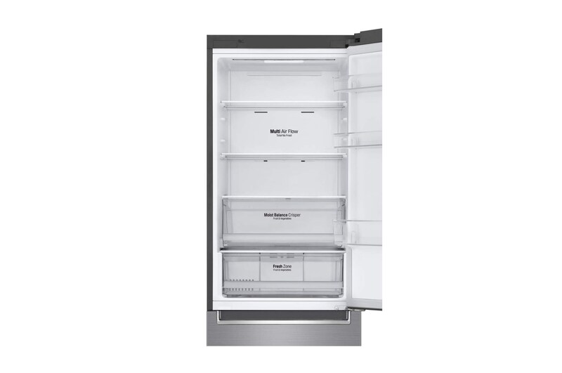 LG 341 л, Холодильник LG DoorCooling+ с нижней морозильной камерой, Инверторный Линейный компрессор, GA-B459SMHZ