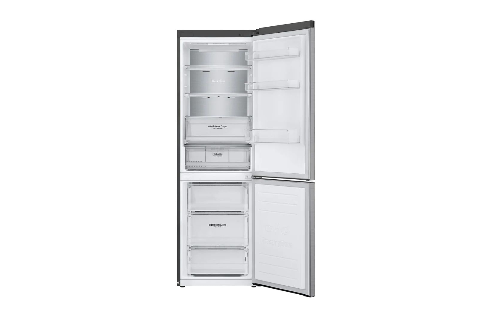 LG Объем 374л | DoorCooling+ | Бежевый | Сенсорный дисплей, LG ThinQ, Wi-Fi, Складная полка, GA-B459SEQM