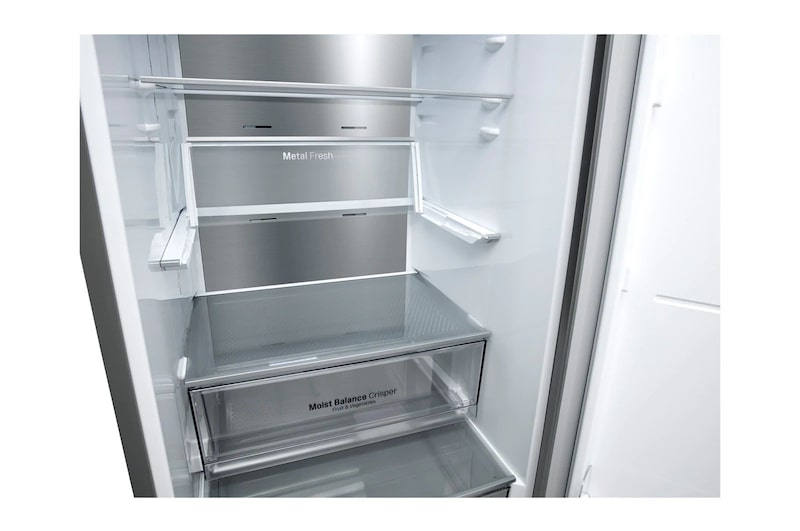LG 341 л, Холодильник LG DoorCooling+ с нижней морозильной камерой, Смарт Инверторный компрессор, GA-B459SMQM
