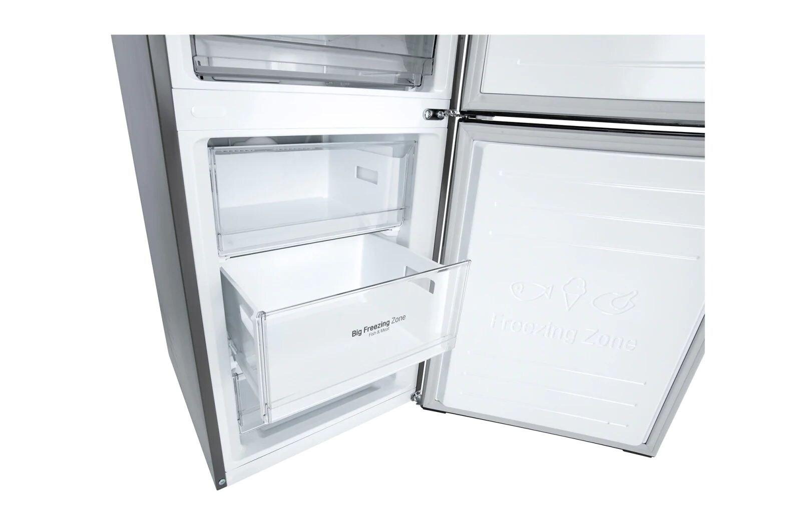LG Объем 374л | DoorCooling+ | Бежевый | Сенсорный дисплей, LG ThinQ, Wi-Fi, Складная полка, GA-B459SEQM