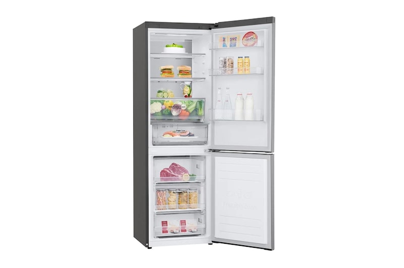 LG 341 л, Холодильник LG DoorCooling+ с нижней морозильной камерой, Смарт Инверторный компрессор, GA-B459SMQM