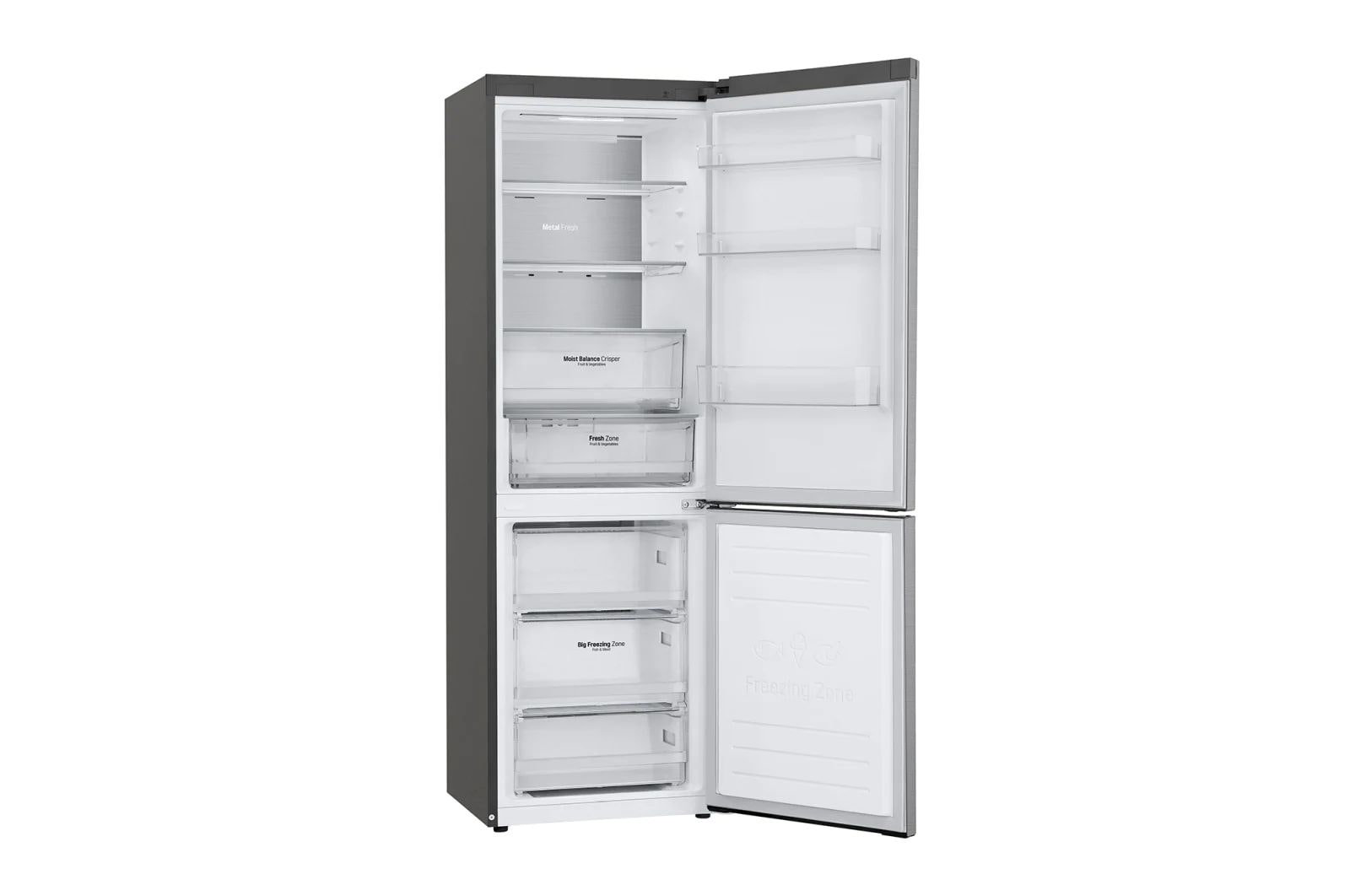 LG Объем 374л | DoorCooling+ | Бежевый | Сенсорный дисплей, LG ThinQ, Wi-Fi, Складная полка, GA-B459SEQM