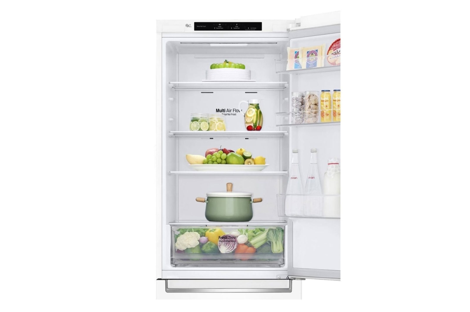 LG 341 л, Холодильник LG DoorCooling+ с нижней морозильной камерой, Смарт Инверторный компрессор, GA-B459SQCL
