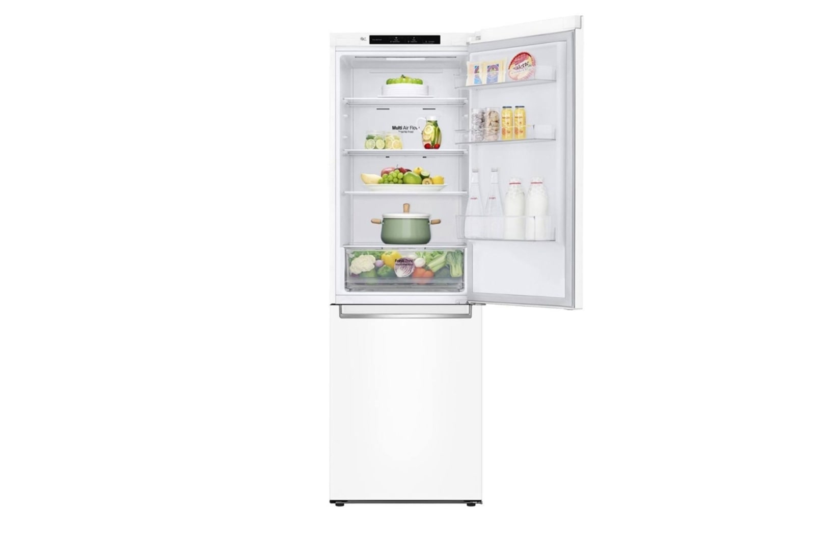LG 341 л, Холодильник LG DoorCooling+ с нижней морозильной камерой, Смарт Инверторный компрессор, GA-B459SQCL