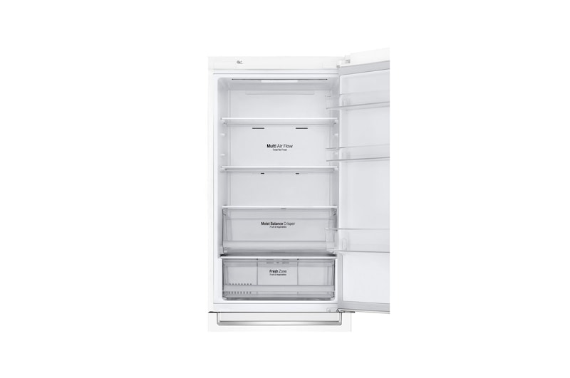 LG 341 л, Холодильник LG DoorCooling+ с нижней морозильной камерой, Инверторный Линейный компрессор, GA-B459SQHZ