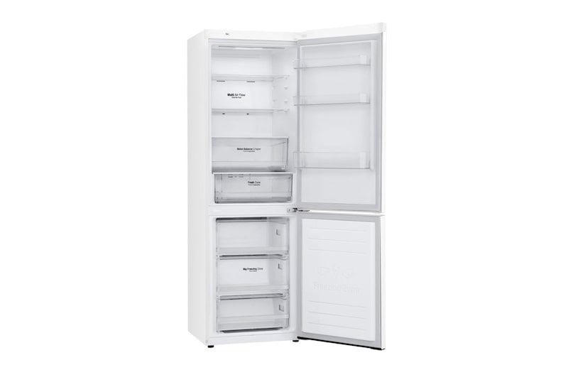 LG 341 л, Холодильник LG DoorCooling+ с нижней морозильной камерой, Инверторный Линейный компрессор, GA-B459SQHZ