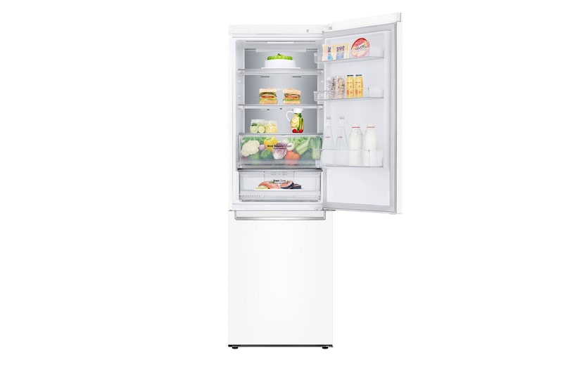LG 341 л, Холодильник LG DoorCooling+ с нижней морозильной камерой, Смарт Инверторный компрессор, GA-B459SQQM