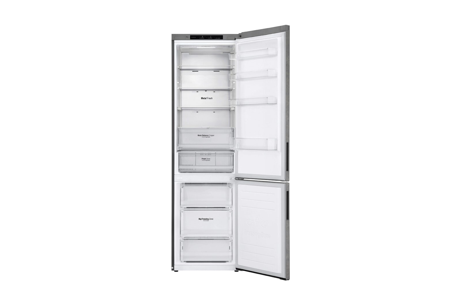 LG Объем 419л | DoorCooling+ | Темный мрамор | Metal Fresh, Складная полка, Moist Balance Crisper, Total No Frost, GA-B509CCIL