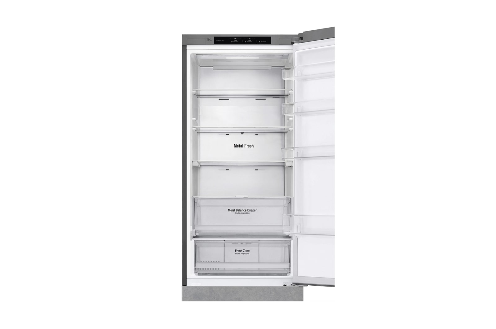 LG Объем 419л | DoorCooling+ | Темный мрамор | Metal Fresh, Складная полка, Moist Balance Crisper, Total No Frost, GA-B509CCIL