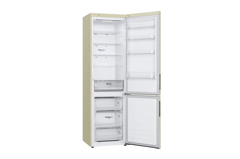 LG 384 л, Холодильник LG DoorCooling+ с нижней морозильной камерой, Смарт Инверторный компрессор, GA-B509CEWL