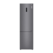 Вид 384 л, Холодильник LG DoorCooling&#43; с нижней морозильной камерой, Смарт Инверторный компрессор GA-B509CLSL спереди