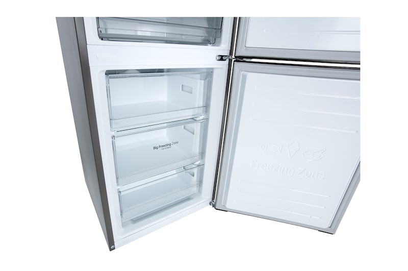 LG 384 л, Холодильник LG DoorCooling+ с нижней морозильной камерой, Смарт Инверторный компрессор, GA-B509CLSL