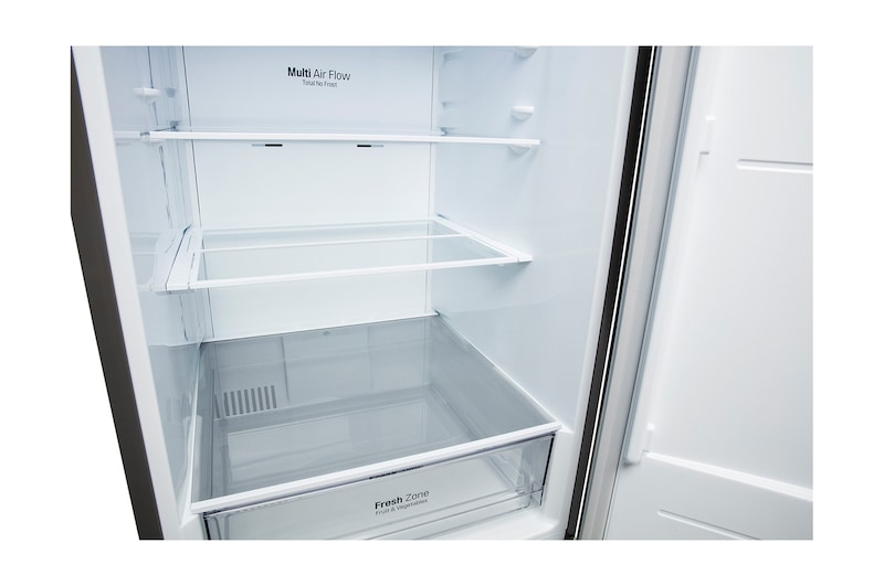 LG 384 л, Холодильник LG DoorCooling+ с нижней морозильной камерой, Смарт Инверторный компрессор, GA-B509CLSL