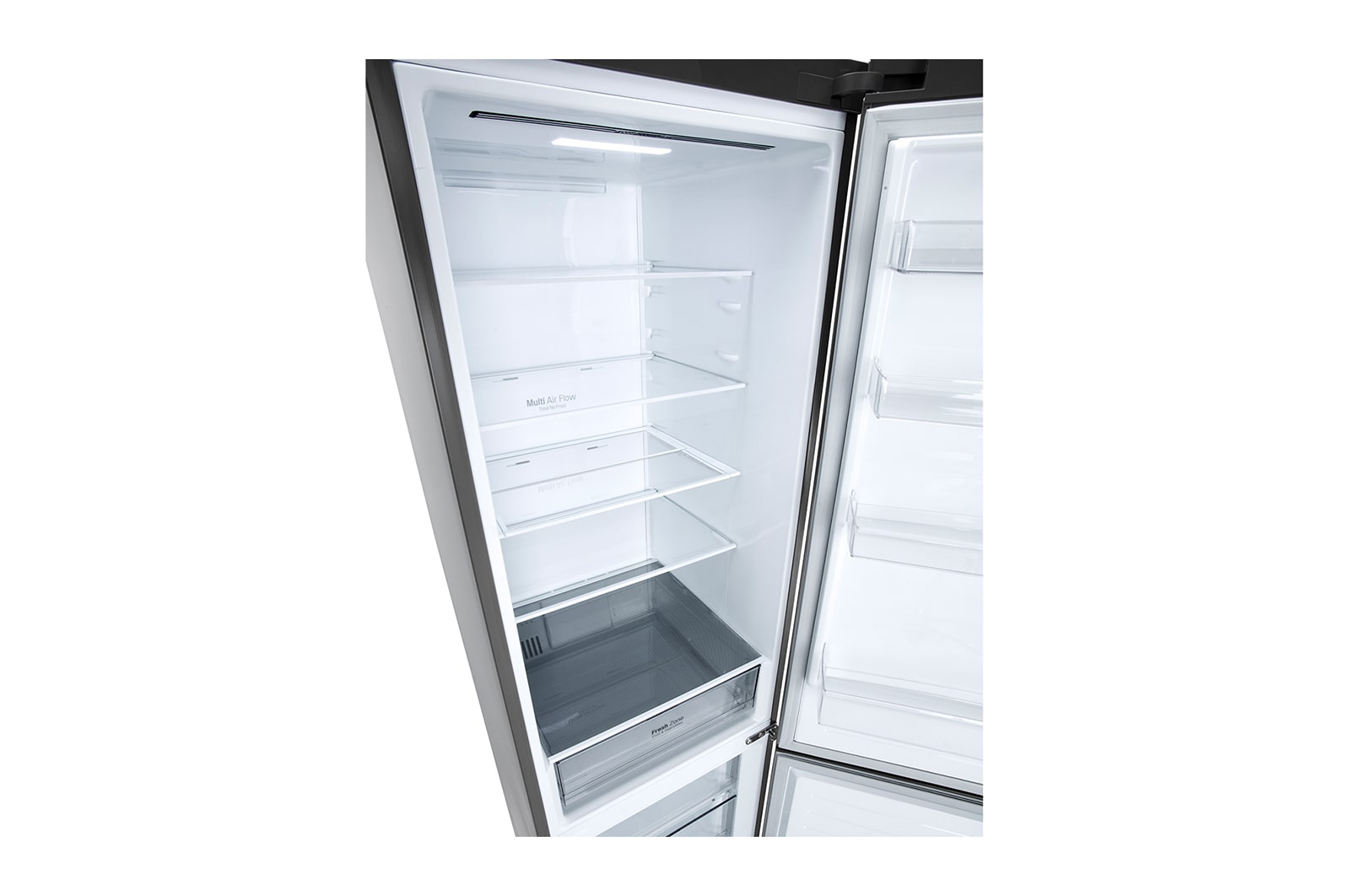LG 384 л, Холодильник LG DoorCooling+ с нижней морозильной камерой, Смарт Инверторный компрессор, GA-B509CLSL