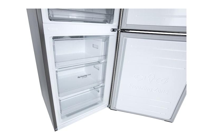 LG 384 л, Холодильник LG DoorCooling+ с нижней морозильной камерой, Смарт Инверторный компрессор, GA-B509CLWL