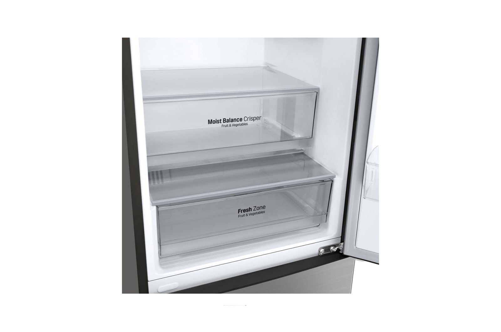 LG Объем 419л | DoorCooling+ | Серебристый | Metal Fresh, Складная полка, Moist Balance Crisper, Total No Frost, GA-B509CMTL