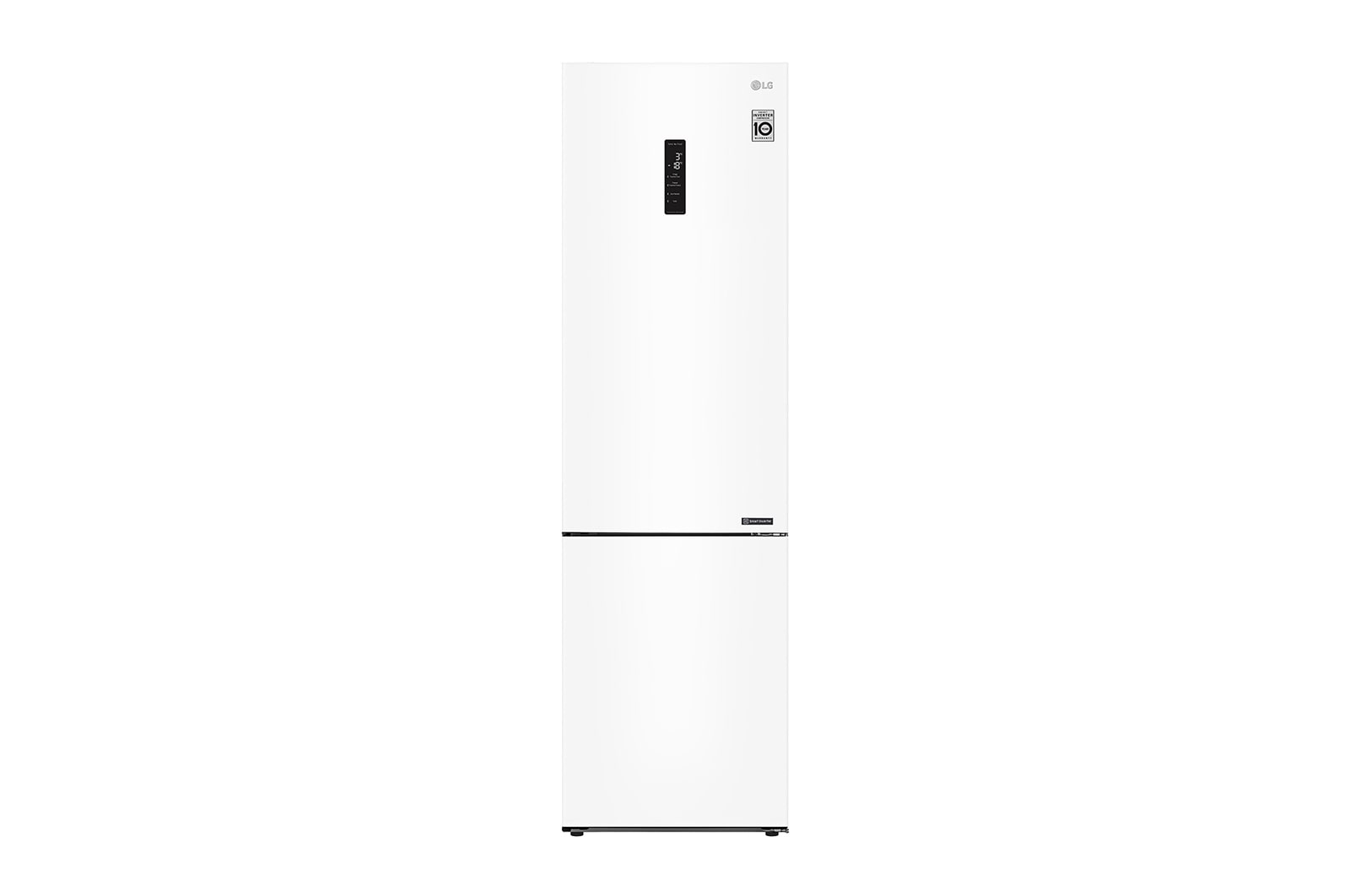 Вид 384 л, Холодильник LG DoorCooling&#43; с нижней морозильной камерой, Смарт Инверторный компрессор GA-B509CQSL спереди