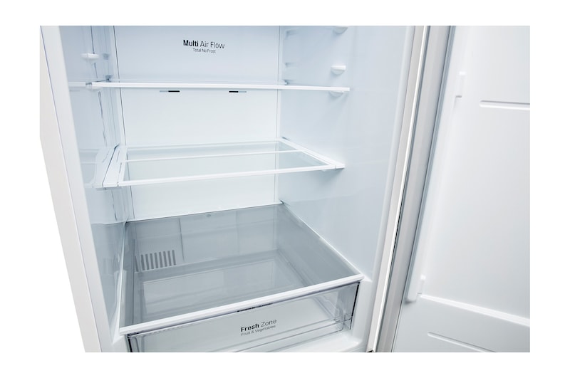 LG 384 л, Холодильник LG DoorCooling+ с нижней морозильной камерой, Смарт Инверторный компрессор, GA-B509CQSL