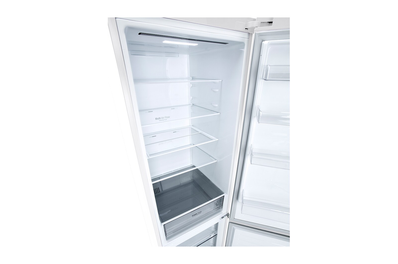 LG 384 л, Холодильник LG DoorCooling+ с нижней морозильной камерой, Смарт Инверторный компрессор, GA-B509CQSL