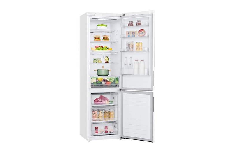 LG 384 л, Холодильник LG DoorCooling+ с нижней морозильной камерой, Смарт Инверторный компрессор, GA-B509CQSL
