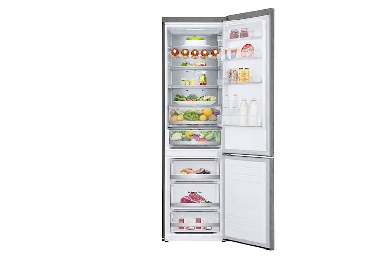 LG 384 л, Холодильник LG DoorCooling+ с нижней морозильной камерой, Fresh Balancer, Fresh Converter, GA-B509MCUM