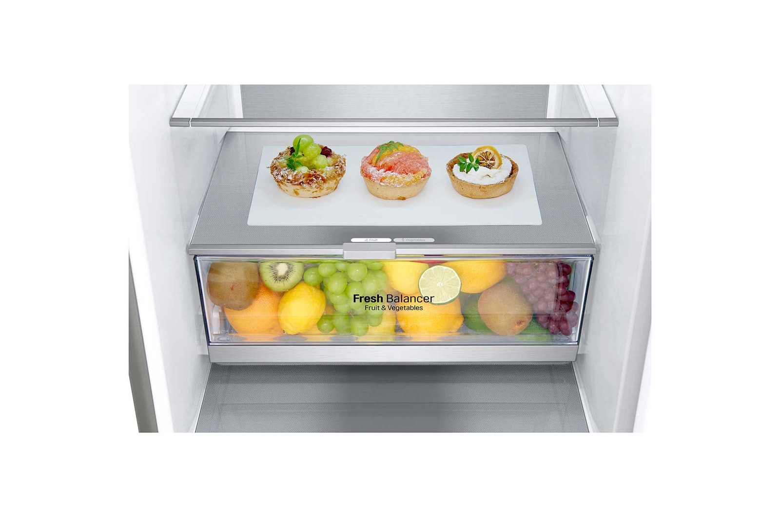 LG 384 л, Холодильник LG DoorCooling+ с нижней морозильной камерой, Fresh Balancer, Fresh Converter, GA-B509MCUM