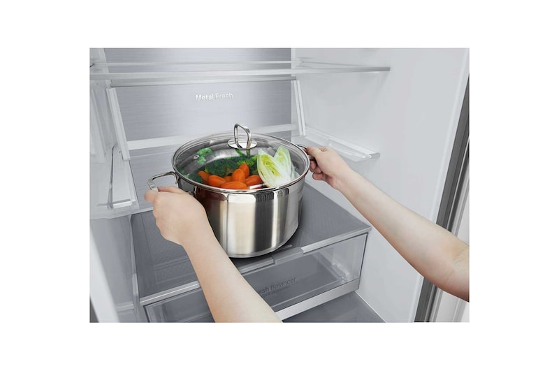 LG 384 л, Холодильник LG DoorCooling+ с нижней морозильной камерой, Fresh Balancer, Fresh Converter, GA-B509MCUM