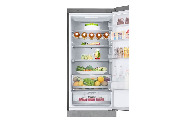 LG 384 л, Холодильник LG DoorCooling+ с нижней морозильной камерой, Fresh Balancer, Fresh Converter, GA-B509MCUM
