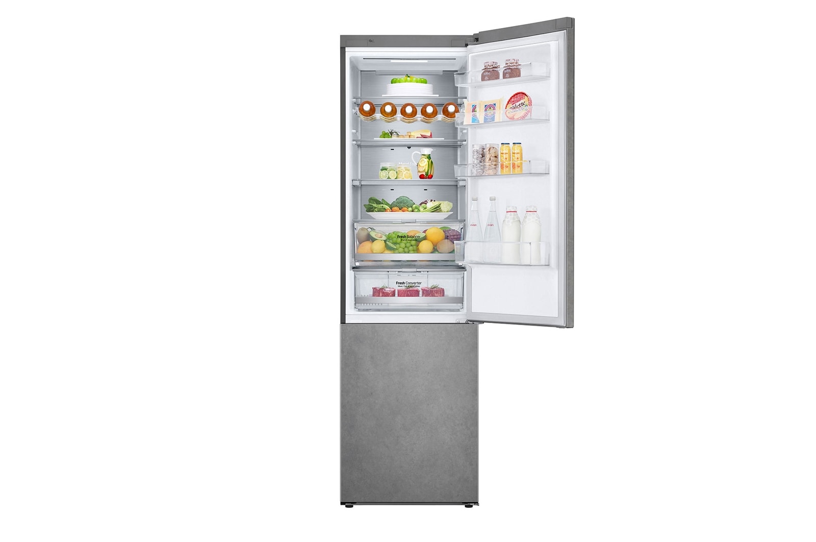 LG 384 л, Холодильник LG DoorCooling+ с нижней морозильной камерой, Fresh Balancer, Fresh Converter, GA-B509MCUM