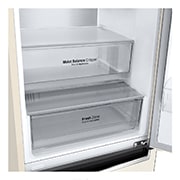 LG 384 л, Холодильник LG DoorCooling+ с нижней морозильной камерой, ThinQ, Складная полка, GA-B509MEQM